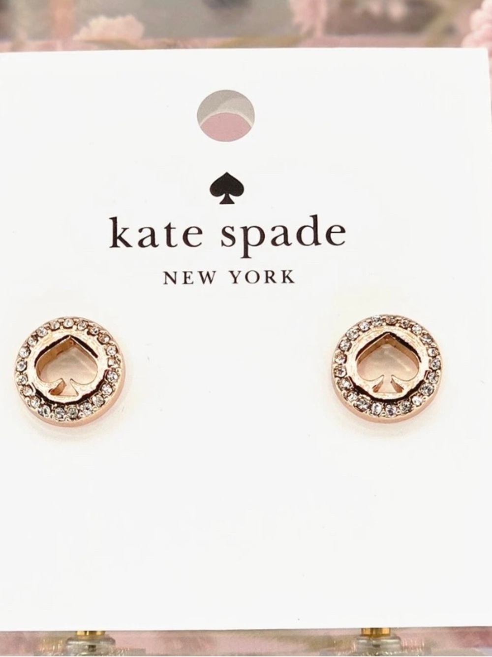 Spot the Spade Pave Halo Spade Studs - Picture 2 of 4
